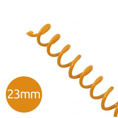 Espiral para Encadernação Laranja 23mm 140 Folhas 60 und