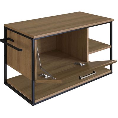 Gabinete Para Banheiro com Cuba e Gaveta Suspenso 80cm Mel Industrial Placa e Ponto