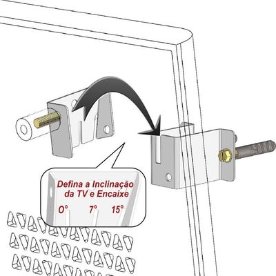 Suporte Universal Inclinável Anti Furto Tv 10" A 65" Preto
