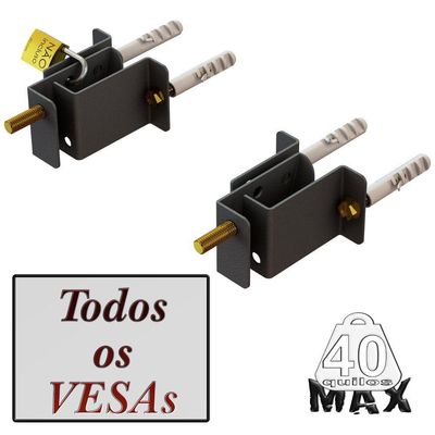 Suporte Universal Inclinável Anti Furto Tv 10" A 65" Preto