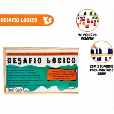 Jogo Desafio Lógico - Madeira - BrinqMutti