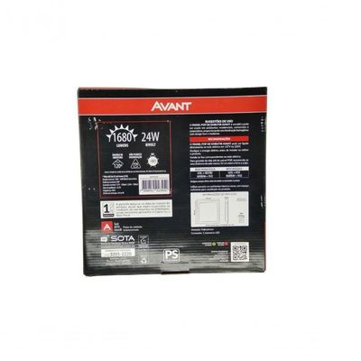 Painel Pop Embutir Ps Quadrado Avant 30x30 - 24w - 6500k Luz Branca