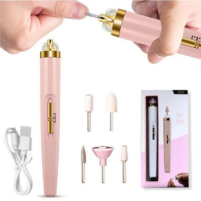 Kit Lixadeira De Unhas Portátil 5 Em 1 - Manicure E Cutícula Com Facilidade