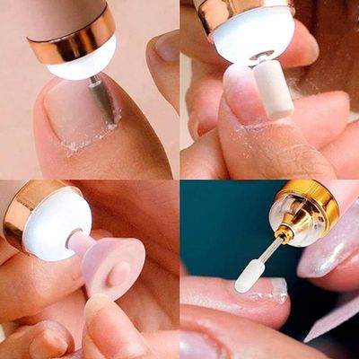 Kit Lixadeira De Unhas Portátil 5 Em 1 - Manicure E Cutícula Com Facilidade