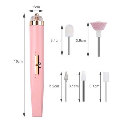 Kit Lixadeira De Unhas Portátil 5 Em 1 - Manicure E Cutícula Com Facilidade