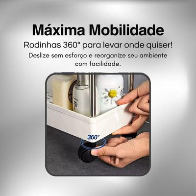 Prateleira Multiuso 4 Andares Com Rodinha Branca