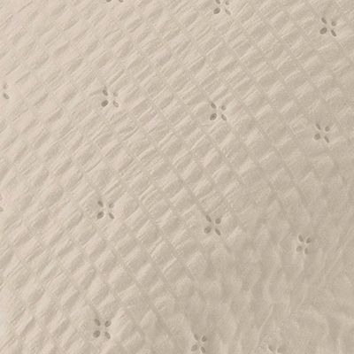 Kit Cobre Leito Colcha Casa Scarpa Anabela Queen Dupla Face Texturizado Percal 300 Fios 3 Peças - Bege - 100% Poliéster