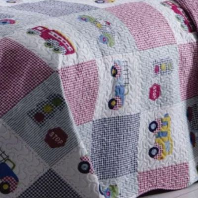Kit Cobre Leito Colcha Solteiro Infantil Studio Dupla Face Estampado 2 Peças - Carros - Cinza - 100% Poliéster