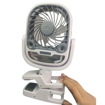 Ventilador De Mesa Umidificador Bateria Recarregavel Usb Garra Gancho 3 Velocidades