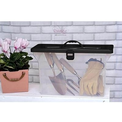 Kit 2 Maletas Plásticas Empilháveis Transparente Dello Pastas Suspensas Escritório Closet