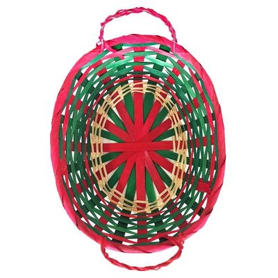 Cesta De Vime Natal Médio - 20cm X 14cm X 11cm