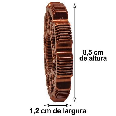 Fidget de Dedo 8 Engrenagens Spinner Anti Estresse Cor Cobre Bronze