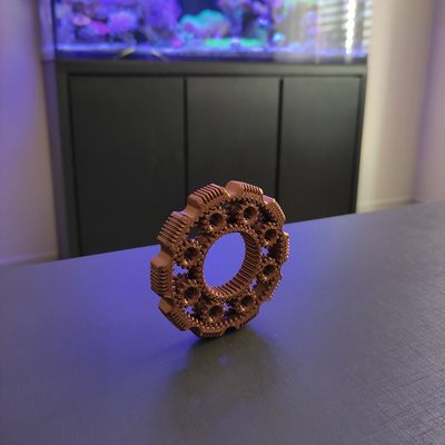 Fidget de Dedo 8 Engrenagens Spinner Anti Estresse Cor Cobre Bronze