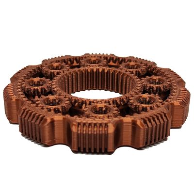 Fidget de Dedo 8 Engrenagens Spinner Anti Estresse Cor Cobre Bronze