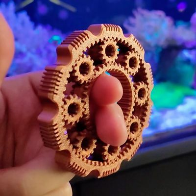 Fidget de Dedo 8 Engrenagens Spinner Anti Estresse Cor Cobre Bronze