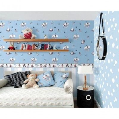 Papel De Parede Treboli Azul Nuvens 5871 - Rolo 10m X 0,53m