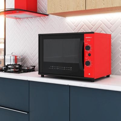 Forno Elétrico Bancada 60 Litros Top 60 Vermelho 220V 220V