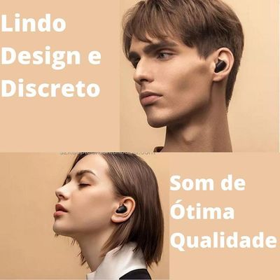 Fone Bluetooth Sem Fio Preto Para Iphone 13 / 14