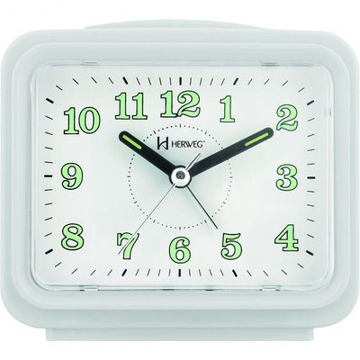 Relógio Despertador Branco Dois Alarme Super Alto Pilha Branco - Branco