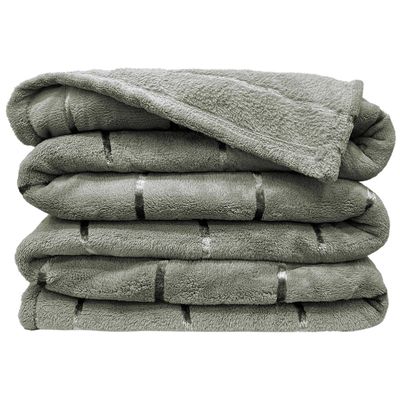 Cobertor Manta Himaláia Queen Ultrasoft Dupla Face - Cinza - 100% Poliéster