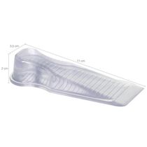 Kit 2 Aparadores Travas de Portas Segura PVC Transparentes 11x3,5x2cm Calço Chão