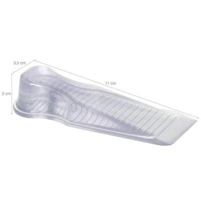 Kit 2 Aparadores Travas de Portas Segura PVC Transparentes 11x3,5x2cm Calço Chão