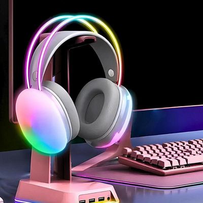 Fone De Ouvido Sem Fio Bluetooth V5.3 Com Led Rgb Headset Bluetooth Disco Pulse