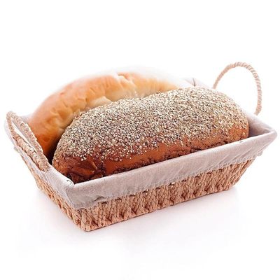 Kit 15 Cestas para Servir Pães 29x19x12cm Restaurantes Forro Tecido Wolff Frutas Decoração