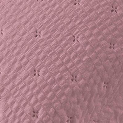 Kit Cobre Leito Colcha Casa Scarpa Anabela Queen Dupla Face Texturizado Percal 300 Fios 3 Peças - Roxo Malva