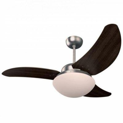 Ventilador Solano Aço Escovado 220V 3 Pás Tabaco 220V