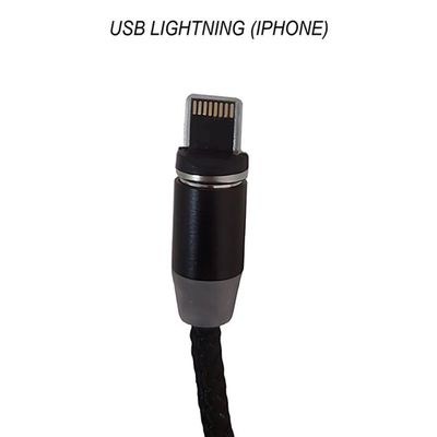 Cabo Magnético Usb Smartzla Sat-c005 Entradas Usb-c/v8/lightning 2.4a Carregamento Rápido