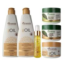 Kit Arvensis Tec Oil 4 Itens + Mascara Reconstrução Hidratação