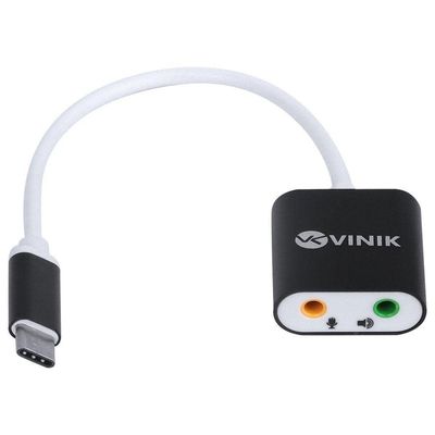 Adaptador P2 Duas Vias Para Usb Tipo C Fone + Microfone-