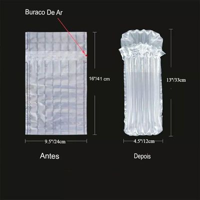 Kit 50x Protetor Inflável Grande 41x24cm Transporte Garrafas