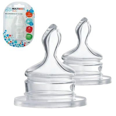 2 BICOS DE SILICONE ORTOFLEX TAMANHO 2 FLUXO MÉDIO MULTIKIDS