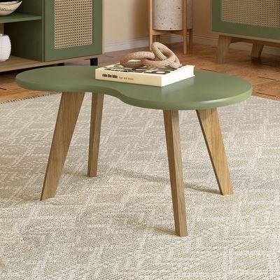 Mesa de Centro Ôganica Lina Menta e Marrom