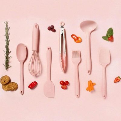Kit 3 Conchas de Cozinha 27cm Silicone Rosa para Servir Sopa Feijão Molhos Ou