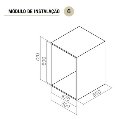 Gaveta Multiuso 47x13cm Preta Fruteira Aramada Masutti Deslizante 3 Distanciadores