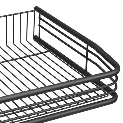 Gaveta Multiuso 47x13cm Preta Fruteira Aramada Masutti Deslizante 3 Distanciadores