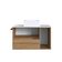 Gabinete Suspenso 80cm Mel Branco 2 Portas Gaveta E Com Cuba 1 Toalheiro BH8020MBCUBA