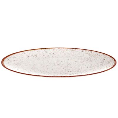 Jogo de Pratos Porcelana Tramontina Rústico Marrom 18pçs Decorados Rasos Fundos e Sobremesa