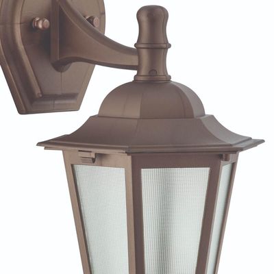 Arandela Marrom 24x18x37cm Luminária Parede Lâmpada E27 Bivo