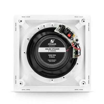 Caixa De Som Frahm Arandela 6 Cx 100w Branca Quadrada 31819