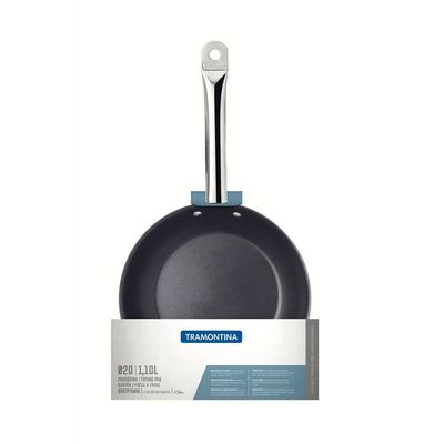 Frigideira Tramontina Professional Rasa Aço Inox Fundo Triplo Antiaderente Cabo 20 Cm 1,1 L Tramontina