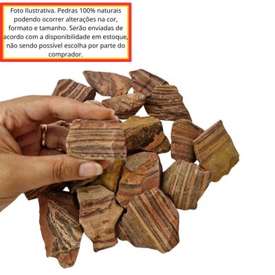 Pedra  Dolomita Listrada 4 a 7 cm Bruta 1 Kg Natural