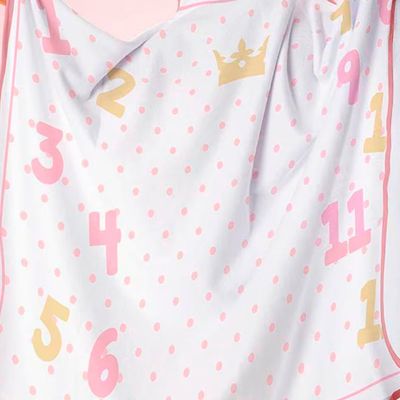 Toalha Capuz Tecebem Baby Mesversario Felpudo Estampada com Viés Kinder 70cm90cm Rosa