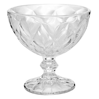 Taça de Sobremesa Lyor Diamond de Vidro 250ml Avulsa Tigela Pote para Doces
