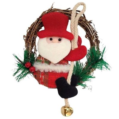 Guirlanda Natalina Enfeite De Porta Papai Noel 21cm