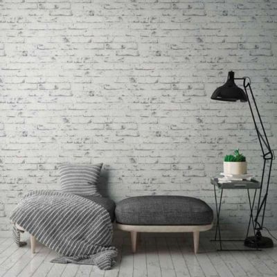 Papel de Parede Attractive 2 Tijolo Branco 907837