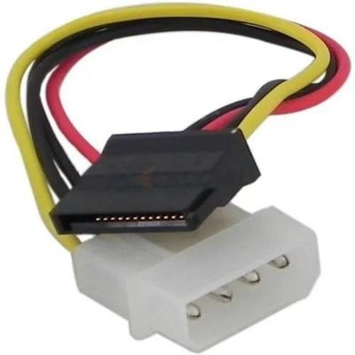Cabo Adaptador Sata De Força Hd Ssd, Dvd, Fonte